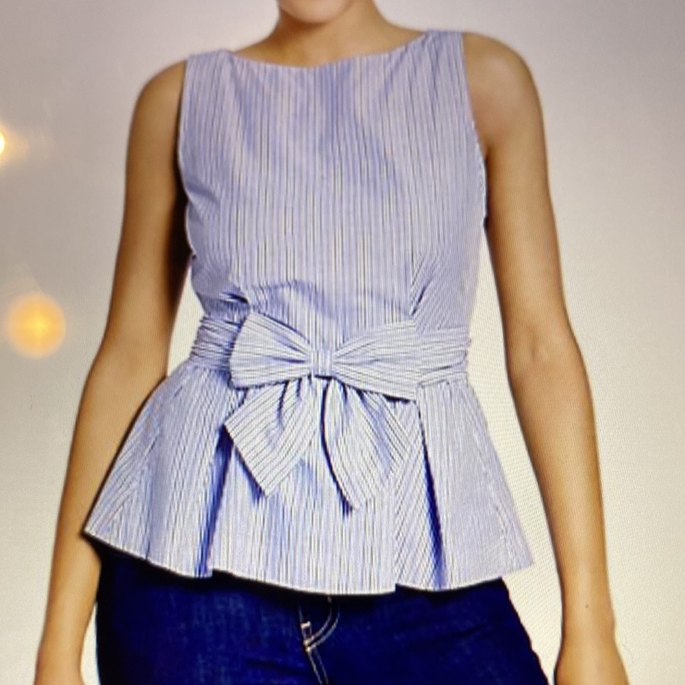 Kate Spade Blue stripe top